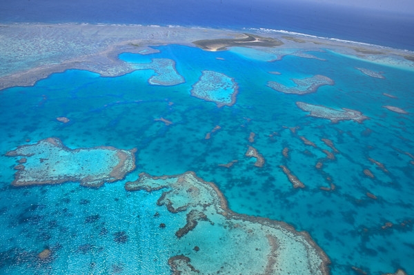 Aerial view of Stanley Reef GBRMPA